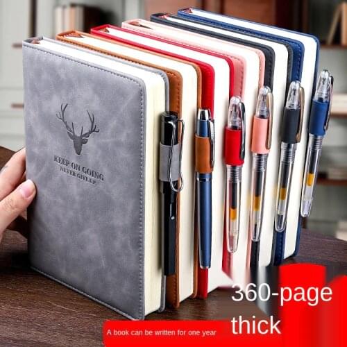 360 Pages Super Thick Wax Sense Leather A5 Journal Notebook Daily Business Office Work Notebooks Notepad Diary School Supplies