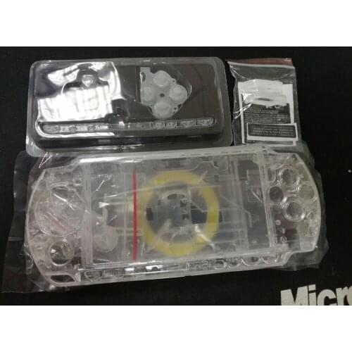 Clear Transparent Color For PSP3000 PSP 1000 2000 3000 Shell Game Console replacement full housing cover case with buttons kit