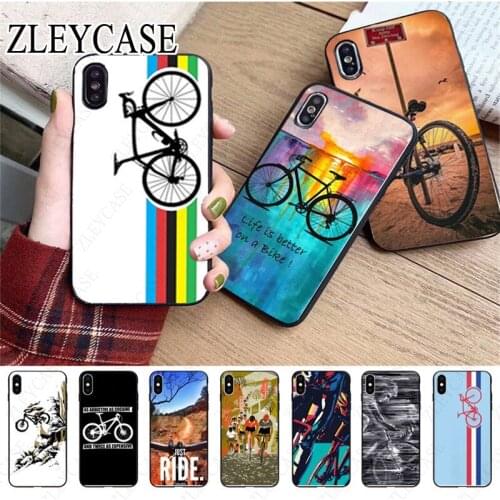 Bike bicycle cycling art Black Phone Case For iphone x xs 12pro max 5s 6splus 7 8plus xr xsmax 11pro cover Cellphones