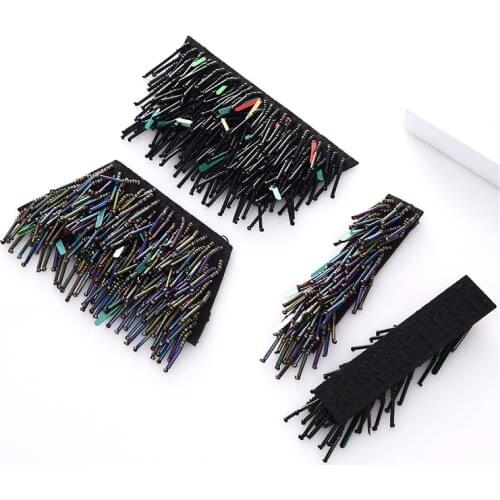 Tessel flower rhinestones beaded patches applique embroidery fabric sew on patch fashion clothing bags decoration patch