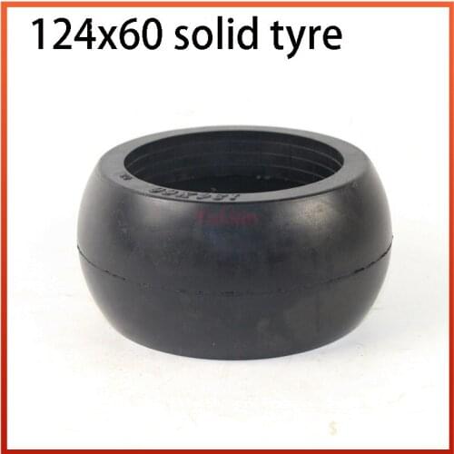 Hot Sale 124x60 Non- Pneumatic Tire Solid Tyre Explosion-proof Tyre for Electric Scooter, Trolley, Baby Carriage