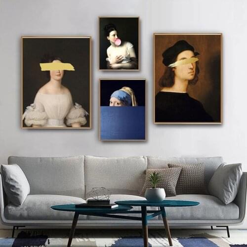 Lnteresting Abstract Characters World Famous Works of art Creative Wall Art Poster Printing Nordic Home Decoration Wall Painting