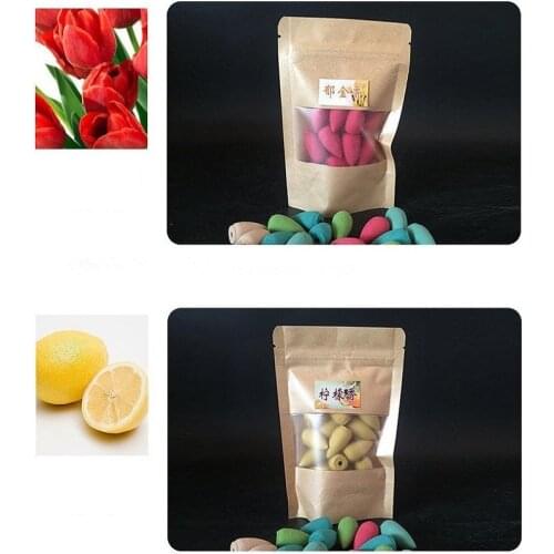 JOYLIVE For Home Bedroom Tea House Fragrances Misty Fall Incense Burner Bag Tower Cone Backflow Incense