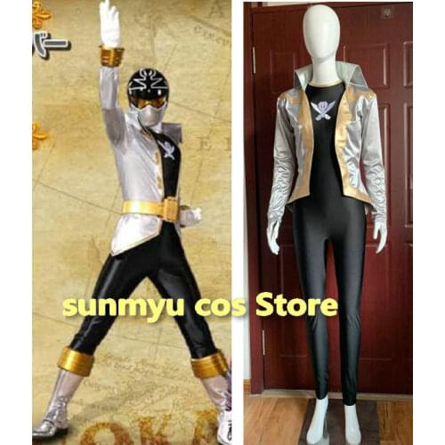 Kaizoku Sentai Gokaiger Gokai Silver bodysuits Cosplay Costume Custom Size Halloween