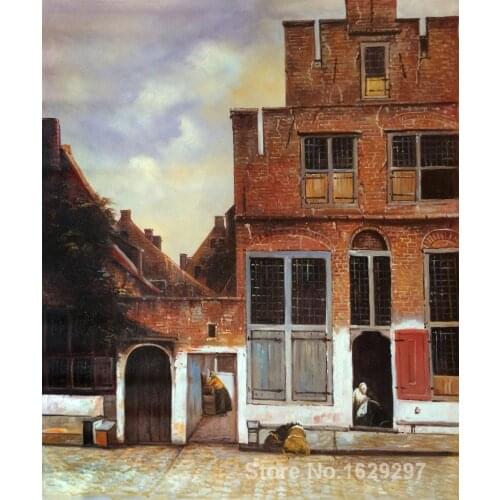 Oil Painting for kids room Little Street by Johannes Vermeer Hand painted High quality