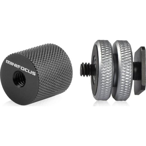 Hot Shoe Mount Adapter Cold Shoe Mount to 1/4"-20 Male/Female Screw Adaptor for Camera Cage Rig Video Light Microphone Magic arm