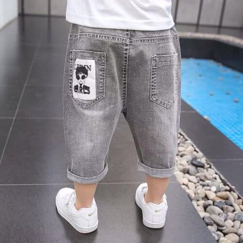 Boys Summer Jeans Childrens Clothing Pants New Childrens Casual Cropped Trousers