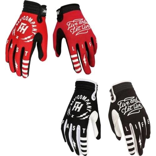 Summer Bicycle Motorcycle Riding Gloves Men Mountain Bike Cross-Country Motocross Gloves Long-fingered Breathable Cycling Gloves