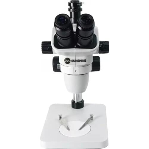 SZ6745T B1 Trinocular HD Stereo Microscope External Camera Display 0.67X 4.5X Continuous For Mobile Phone Repair Zoom