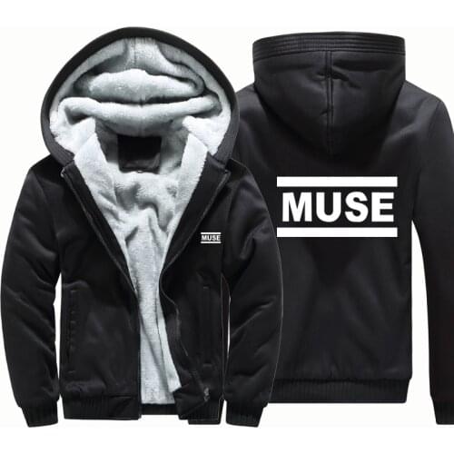 Muse rock band letter windbreak outwear coat men warm hoodie man thick Camouflage Sleeve causal winter Jacket hoody men clothes
