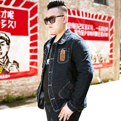 Plus Size 8XL 7XL 6XL Mens Denim Jackets Trend Fashion Cowboy Motorcycle Jacket Coats Clothing Male Casual Loose Outwear