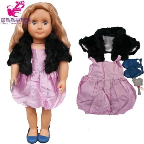 18 inch 45cm og girl doll clothes One-shoulder Bell-bottom Outfit new born Baby Doll pajama clothes set