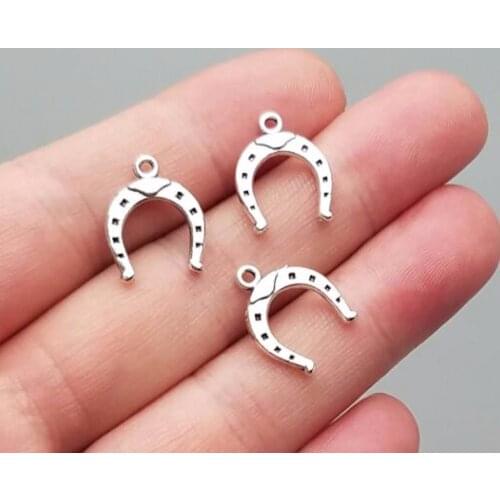 50pcs/lot--16x13mm, horseshoe cham,Antique silver plated horseshoe charms ,DIY supplies, Jewelry accessories