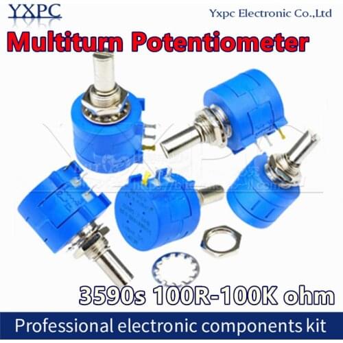 1pcs Precision Potentiometer Adjustable Resistor 3590 3590S 1K 2K 5K 10K 20K 50K 100K ohm 3590-2-102 103 502 103 203 503 104