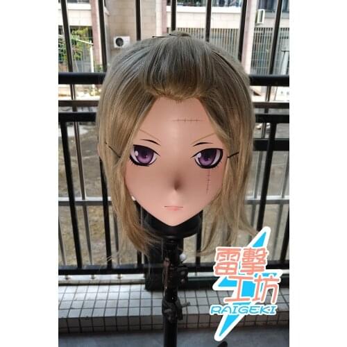 RAIGEKI MAKS 06) Resin 3/4 Head Female/Girl Kigurumi Anime Cosplay Masks Crossdress Japan Role Lolita Crossdresser DOLL BJD Cos