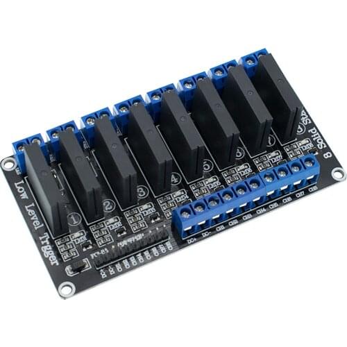 1pcs 8 Channel 5V DC Relay Module Solid State High Level SSR AVR DSP