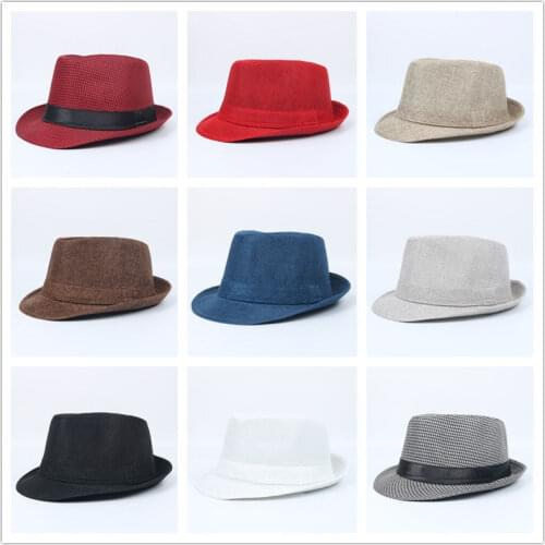 New Spring Summer Retro Mens Hats Fedoras Top Jazz Plaid Adult Bowler Cap Classic Version Hats For Men Womens Gorro