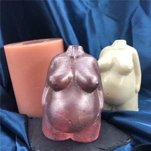 Over Weight Fat Female Body Silicone Candle Mold Curvy 3D Stereo DIY Handmade Aromatherapy Resin Plaster Hip Line Tool Soft
