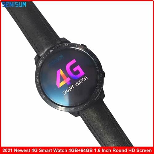 2021 New Smart Watch Android10 Wifi 4G Smartwatch Men IP67 Waterproof 8MP Video GPS Phone Call Heart Rate MonitorQuad Core Watch