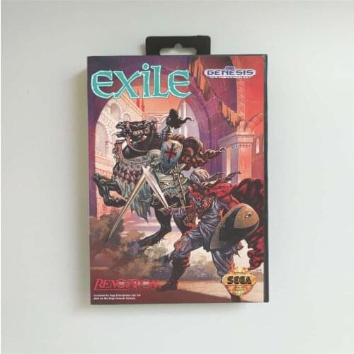 Exile - USA Cover With Retail Box 16 Bit MD Game Card for Sega Megadrive Genesis Video Game Console