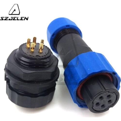 SD16TP-ZM , Air connector Female Plug Male Socket,LED Power Cable 5 pin Panel Mount Connectors, Automotive Connectors