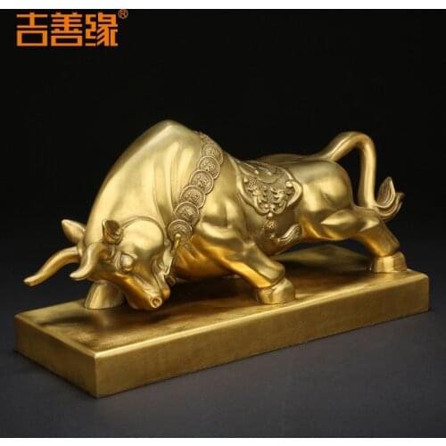 Tongniu ornament Fu Zi Wall Street cattle shop office desk living room home craft decoration