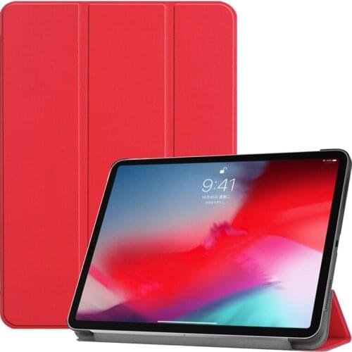 30pcs Ultra Slim Tri-Fold PU Leather Case with Stand Cover for iPad pro 11 inch 2018 Sleep Wake Functions