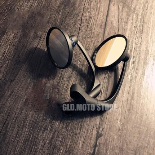 Universal Motorcycle Round Mirror Scooter E-Bike Cafe Racer Retro Rearview Mirrors Electrombile Back Side Mirror 10mm/8mm