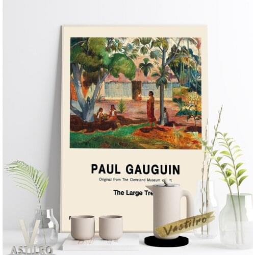 Paul Gauguin Vintage Print Art Poster The Large Tree Exhibition Canvas Painting Living Room Wall Art Home Decor Wall Picture