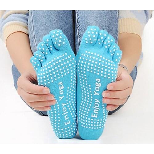 Anti-Slip Yoga Socks Women Colorful Five-finger Anti Beriberi Socks Fitness Pilates Sox 2020