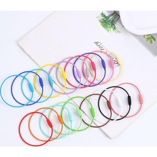 10 Pieces/batch DIY Wire Rope Keychain Spray Paint Cable Charm Keychain Accessory Cute Lady Friend Gift Jewelry Keychain