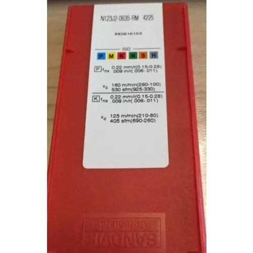 10PCS CARBIDE INSERT N123J2-0635-RM 4225