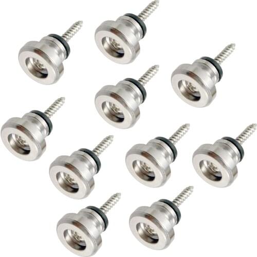 10x Metal Guitar Strap Lock Buttons For Guitar Bass Ukulele Mandolin Banjo