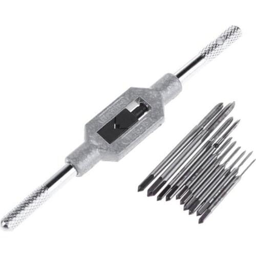 11Pcs/Lot M1 M1.2 M1.4 M1.6 M1.7 M1.8 M2 M2.5 M3 M3.5 Mini Screw Tap Set Hand Tap Thread Wire Tapping Threading Taps Attack