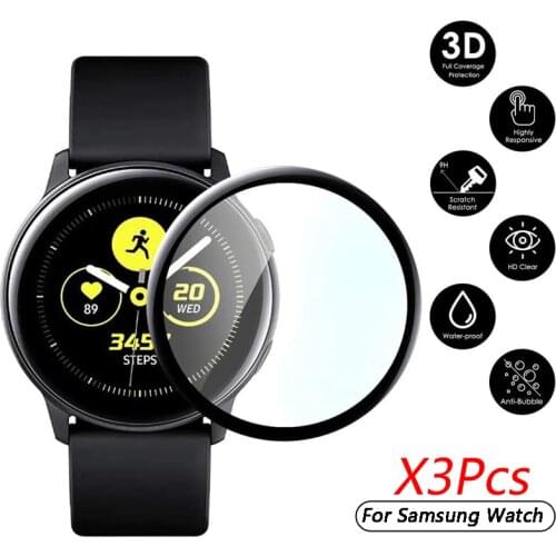 3D Screen Protector Soft Fibre Glass For Samsung Galaxy Watch 3 Full Screen Film For Samsung Watch Geat S2 S3 For Watch Acitve 2