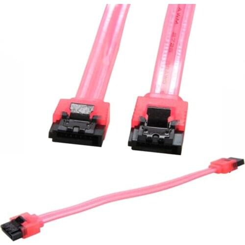 6Gb/s SATA3 Serial ATA DATA cable with latch Locking for PC Laptop SATA 3.0 SATAIII 6Gbps HDD Hard Drive Disk/ SSD-UV Red