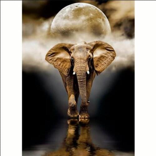 Diamond painting animal elephant 5D full square DIY diamond embroidery family decoration handmade Christmas gift for children