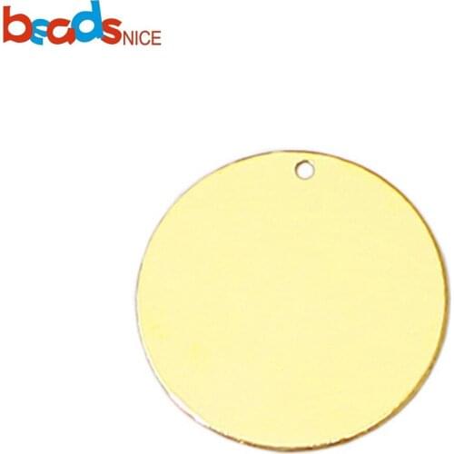 Beadsnice ID40188smt1 Gold Filled Disc Tags Round Stamping Blanks Charms DIY Crafting Wholesale Jewelry