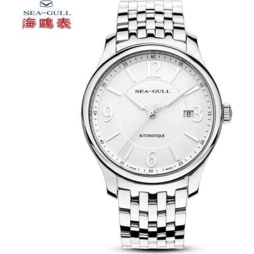 Seagull Mens Watch Automatic Mechanical Simple Watch Business Luxury Sapphire 50M Waterproof Mens Watch Automatic Watch