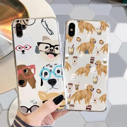 For Samsung Galaxy Note 20 Plus S21 S20 Ultra S10 Lite S10e S8 S9 10 Pro 8 9 5 S7 Edge J4 J6 Plus 2018 Cartoon Animal Dog Case