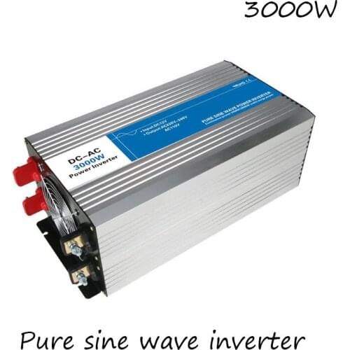 DC-AC 3000W Pure Sine Wave Inverter 12V To 220V Converters Voltage Off Grid Electric Power Supply LED Digital Display USB China