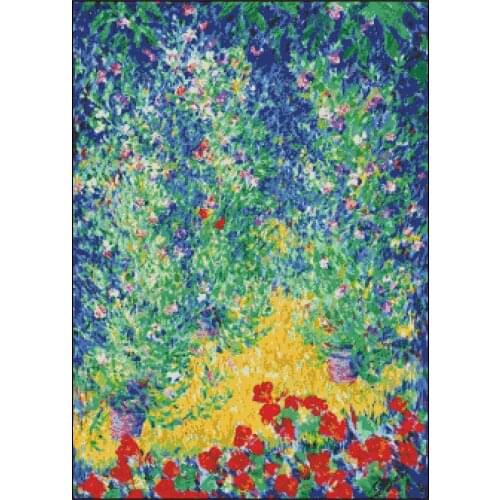 Oil Painting Earl Butler Garden Needlework Crafts 14CT Unprinted Embroidery DIY Quality Cross Stitch Kits Handmade Arts