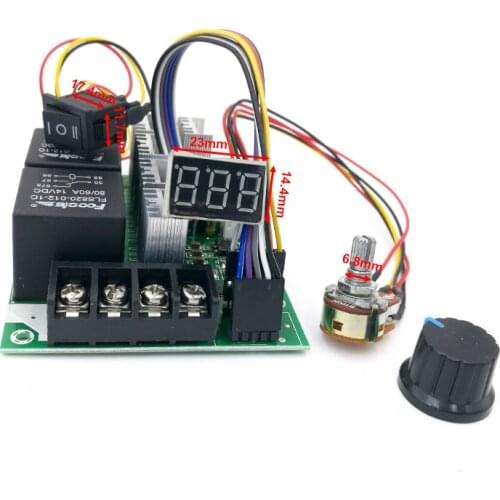 PWM speed controller DC motor Digital display 0~100% adjustable drive module Input MAX60A 12V 24V