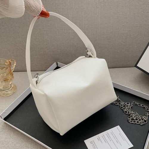 Pu Leather Small Hand Bag For Women 2021 Autumn Winter Fashion Square Box Handbag Retro Ladies Travel Shoulder Crossbody Bag