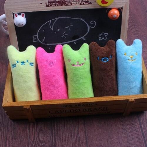 Cartoon Pet Catch Chew Pillow Mini Teeth Grinding Toys Funny Interactive Cat Plush Toy Pillow Kitten Supplies Playing Cat