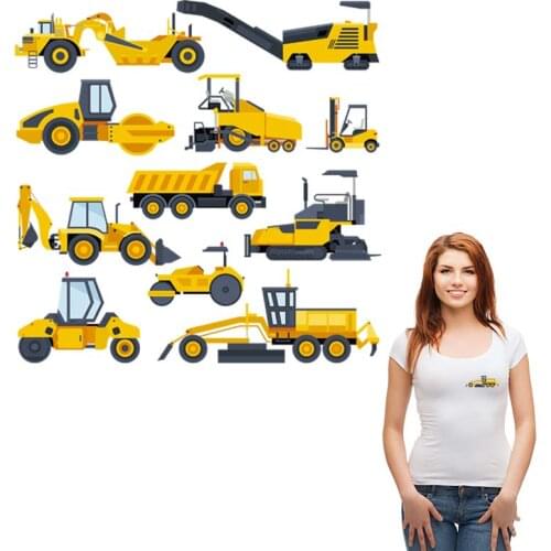 Boy Cars Sticker On Clothes Children Socks Shoes Iron On Heat Transfer Stickers Clothes Fashion Diy Accessory Parches