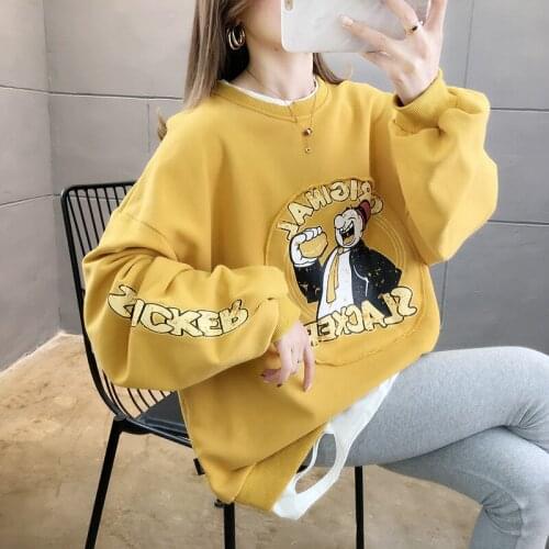 New Womens Clothing 2020 Spring And Autumn Thin Womens Sweatshirt Fashionable Ins Loose Popular Coat Top En
