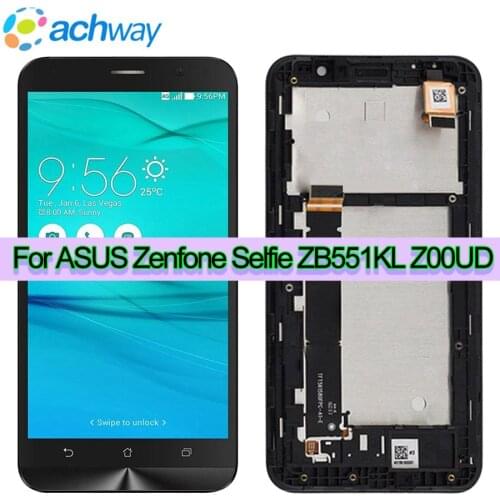 Original 5.5"For Asus Zenfone GO TV ZB551KL LCD Display Touch Screen Digitizer Assembly with Frame For ASUS ZB551KL X013D LCD