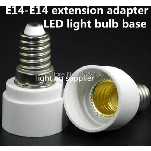 5pcs E14 to E14 LED lamp holder Extension socket Adapter Converter PC material fireproof E14-E14 adapter Lamp base socket extend