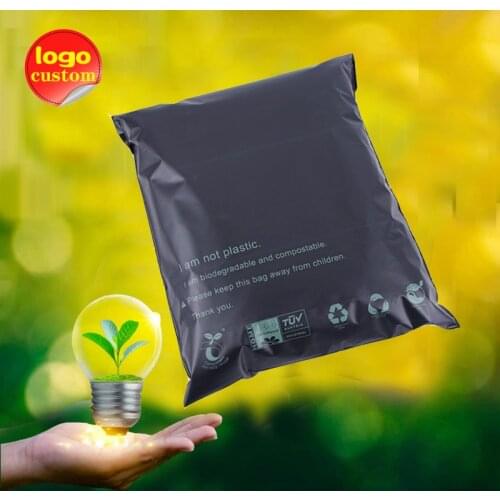Completely Degradable Bio Based Mailing Bag Compost Postal Bag ECO Plant Starch Self Adhesive Bag Clothing Express Bag Logo